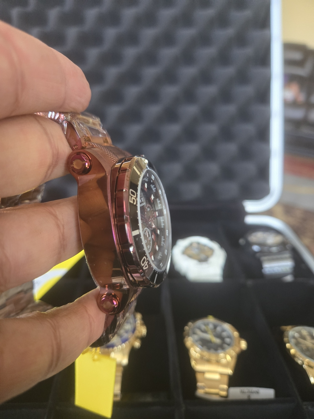 Invicta Rose Gold and Black Chronograph Dive Watch - Picture 4 of 4